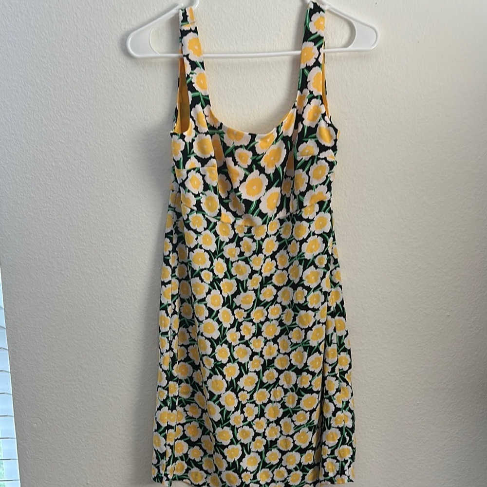 Floral Yellow and Green Dress